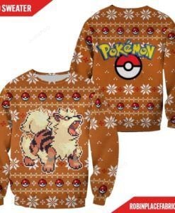 Pokemon Arcanine Ugly Christmas Sweater