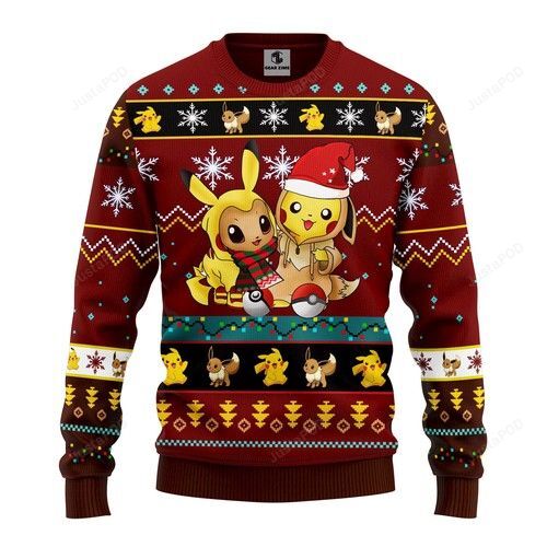 Pokemon Cute Noel Ugly Christmas Sweater Pokemon Cute Noel Ugly Christmas Sweater