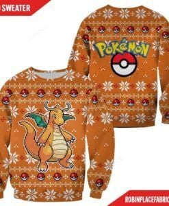 Pokemon Dragonite Ugly Christmas Sweater