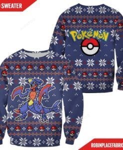 Pokemon Garchomp Ugly Christmas Sweater