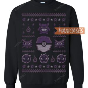 Pokemon Gotta Stitch Em All Ghost Ugly Sweater