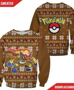 Pokemon Infernape Ugly Christmas Sweater