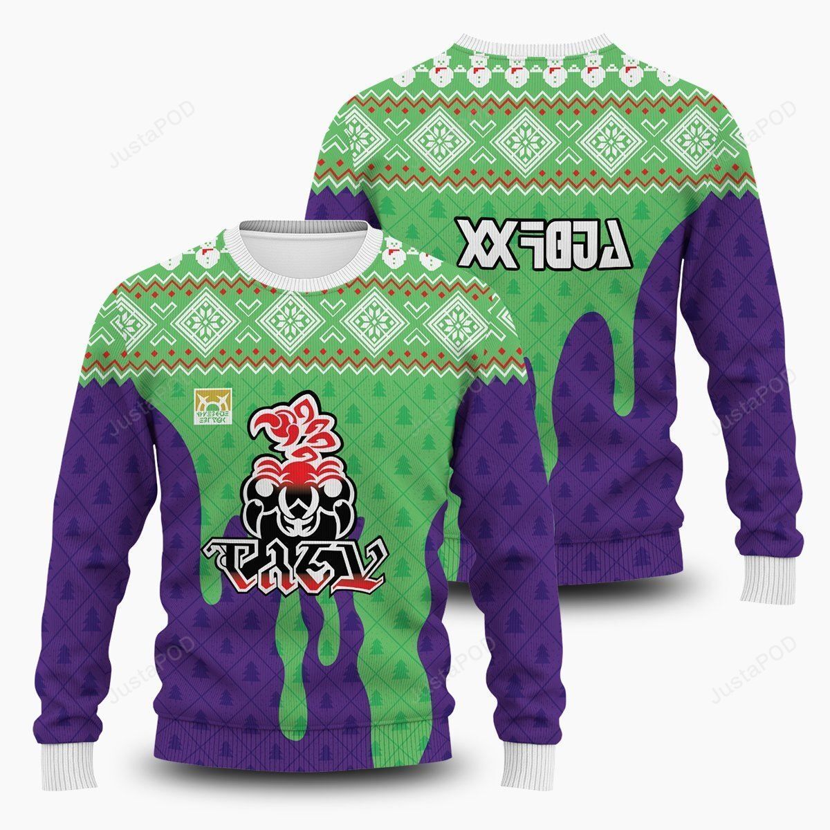 Pokemon Poison Ugly Christmas Sweater Pokemon Poison Ugly Christmas Sweater