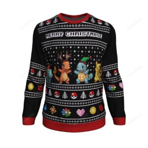 Pokemon Starters Ugly Christmas Sweater