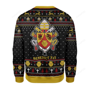 Pope Benedict XVI Coat Of Arms Ugly Christmas Sweater
