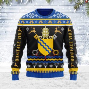 Pope Boniface VIII Coat of Arms Ugly Christmas Sweater