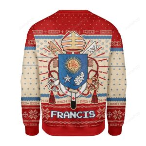 Pope Francis Coat Of Arms Ugly Christmas Sweater