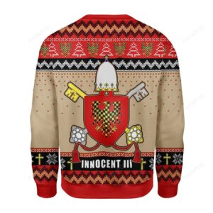 Pope Innocent III Coat of Arms Ugly Christmas Sweater
