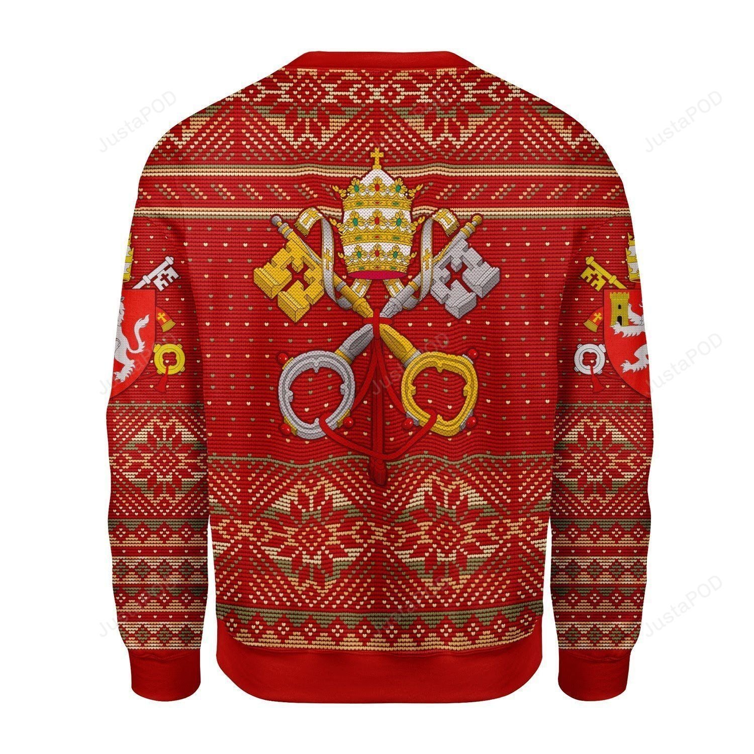 Pope Leo XII Coat of Arms Ugly Christmas Sweater Pope Leo XII Coat of Arms Ugly Christmas Sweater
