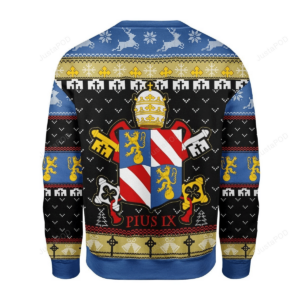 Pope Pius IX Coat Of Arms Ugly Christmas Sweater