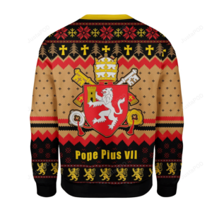 Pope Pius VIII Coat of Arms Ugly Christmas Sweater