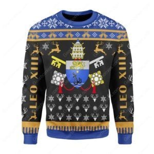 Pope Pius X Coat of Arms For Christian Ugly Christmas Sweater