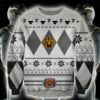 POWER RANGERS WHITE KNITTING PATTERN UGLY CHRISTMAS SWEATER