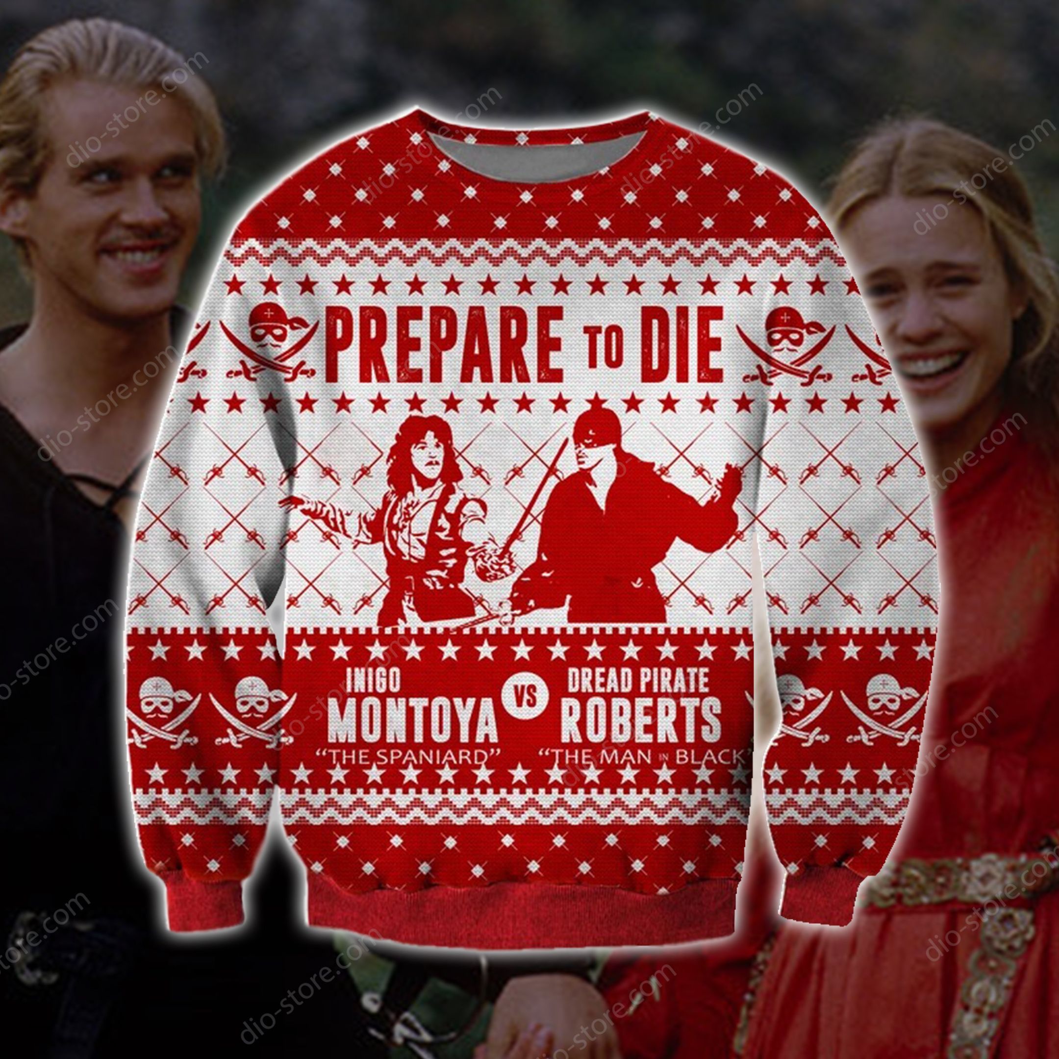 Prepare To Die Princess Bride Funny Knitting Pattern For Unisex Ugly Christmas Sweater Prepare To Die Princess Bride Funny Knitting Pattern For Unisex Ugly Christmas Sweater