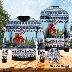 Puerto Rico Santa Claus With Coqui Frog Ugly Sweater