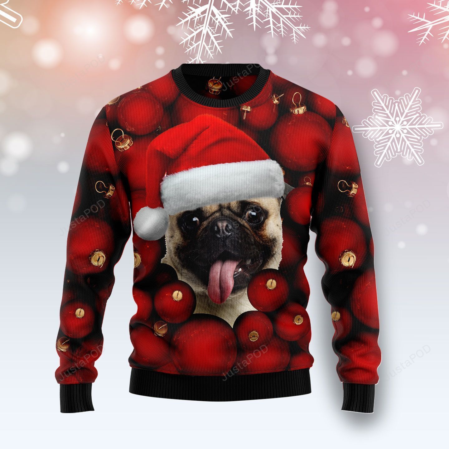 Pug Ornament Ugly Christmas Sweater Pug Ornament Ugly Christmas Sweater
