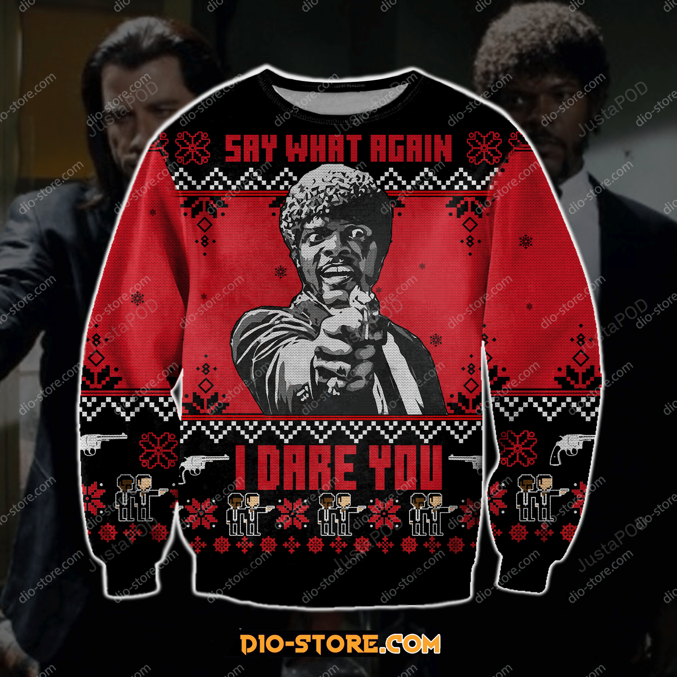 Pulp Fiction Ugly Christmas Sweater Pulp Fiction Ugly Christmas Sweater