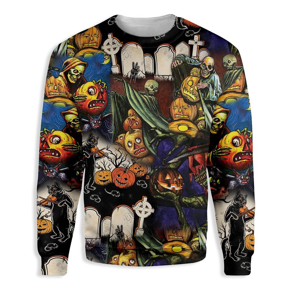 Pumpkin Night Is Coming Ugly Christmas Sweater Pumpkin Night Is Coming Ugly Christmas Sweater