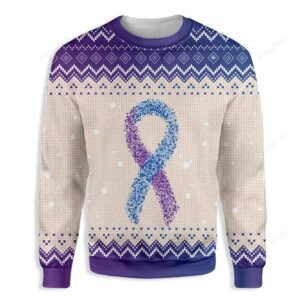 Purple ? Blue Ribbon Ugly Christmas Sweater