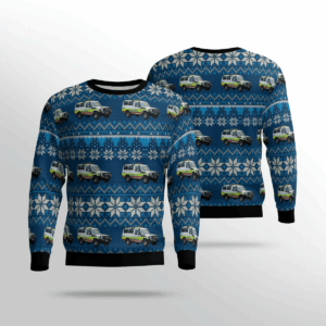 Queensland Ambulance Service Toyota Landcruiser For Unisex Ugly Christmas Sweater