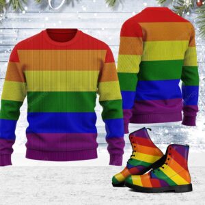 Rainbow Flag LGBT Ugly Christmas Sweater