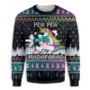 Rainbow Pew Pew Madafakas Ugly Christmas Sweater