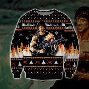 Rambo Knitting Pattern 3d Print Ugly Sweater