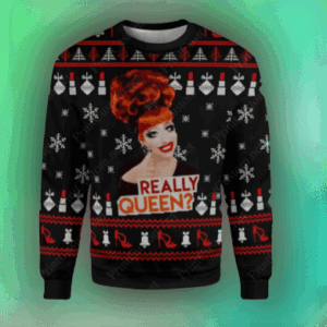 Really Queen Rupaul?s Drag Race Full Printing Ugly Christmas Sweater