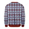 Red And Blue Rhombus Pattern With God’s Portrait Merry Christmas Gearhomies For Unisex Ugly Christmas Sweater