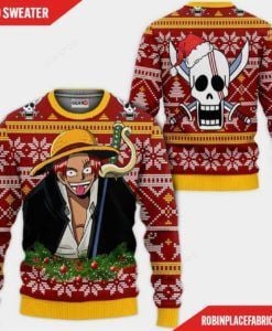 Red Hair Shanks One Piece Ugly Christmas Sweater