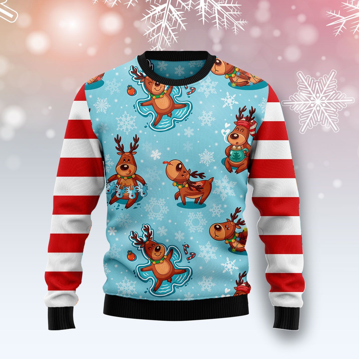Reindeer Cute Ugly Christmas Sweater Reindeer Cute Ugly Christmas Sweater