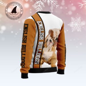 Rescued English Bulldog Ugly Christmas Sweater