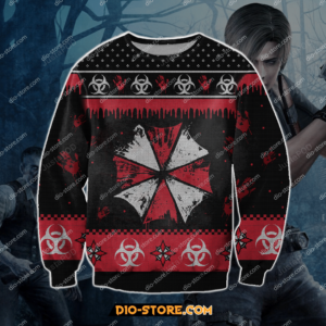 Resident Evil 3d Knitting Pattern Print Ugly Sweater