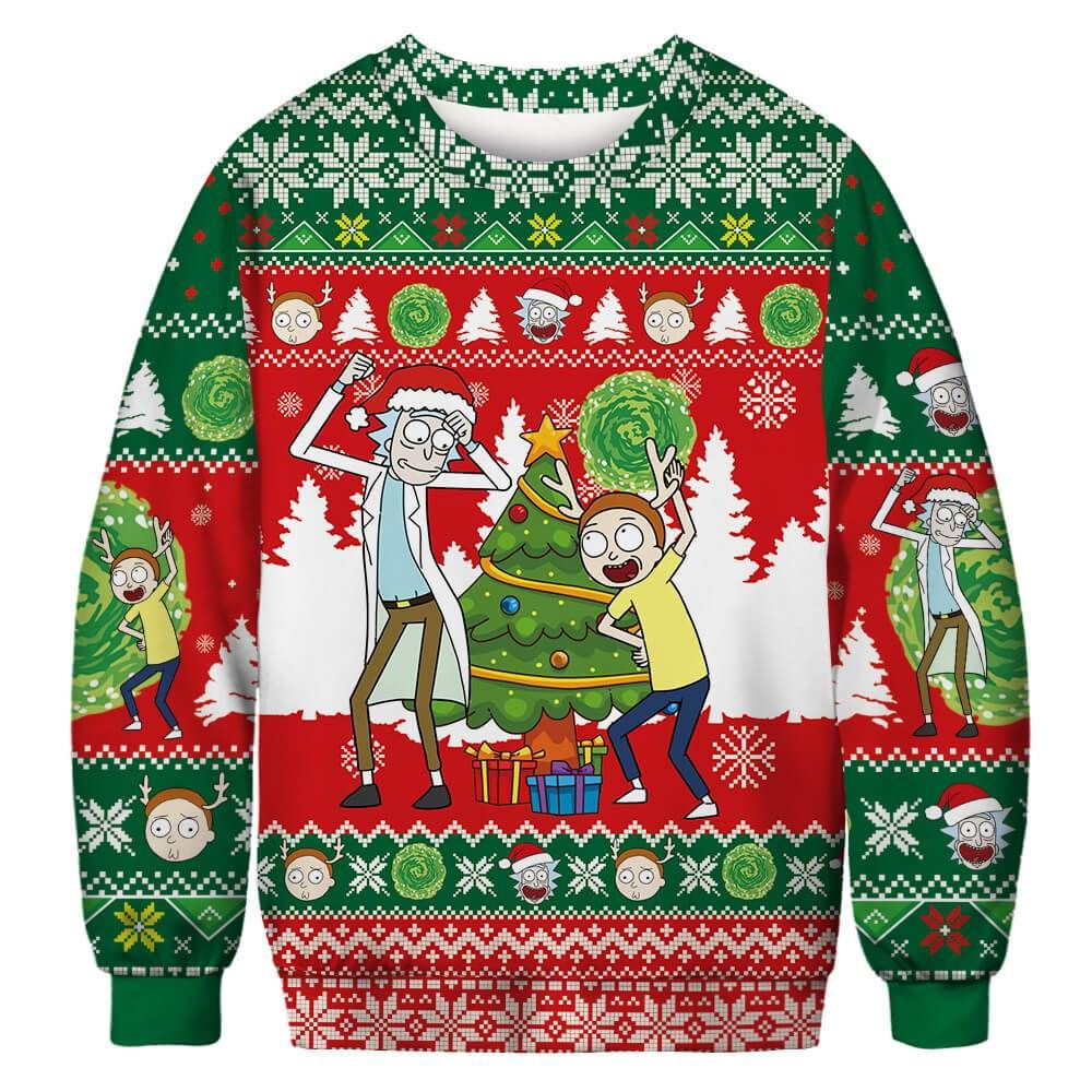 Rick And Morty For Unisex Ugly Christmas Sweater Rick And Morty For Unisex Ugly Christmas Sweater