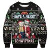 Rick And Morty Have A Merry Schwiftmas For Unisex Ugly Christmas Sweater