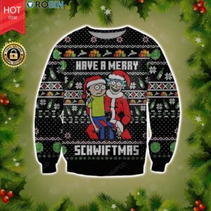 Rick And Morty Have A Merry Schwiftmas Ugly Christmas Sweater
