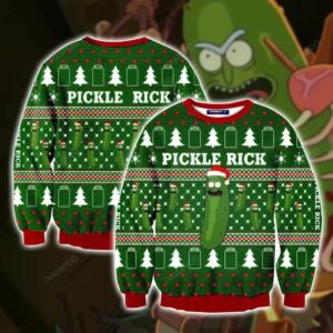 Rick And Morty Pickle Rick Ugly Christmas Sweater