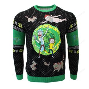 Rick and Morty Portal Knitted Ugly Sweater