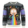 Rick & Morty Rainbow Christmas Ugly Sweater