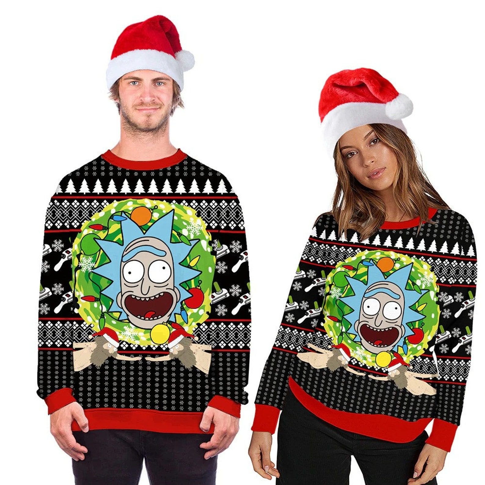 Rick Sanchez Funny Rick And Morty Ugly Christmas Sweater Rick Sanchez Funny Rick And Morty Ugly Christmas Sweater