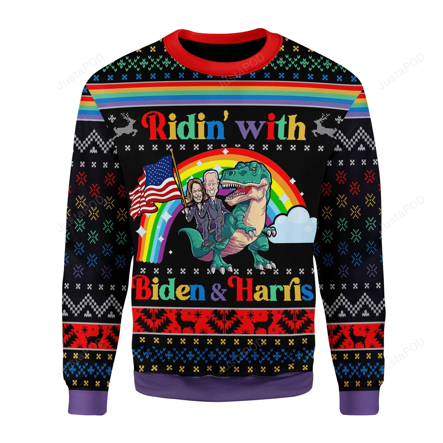 Ridin’ With Biden And Harris LGBT Ugly Christmas Sweater Ridin’ With Biden And Harris LGBT Ugly Christmas Sweater