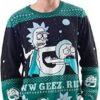 Ripple Junction Rick And Morty Alien Aww Geez Rick Ugly Sweater