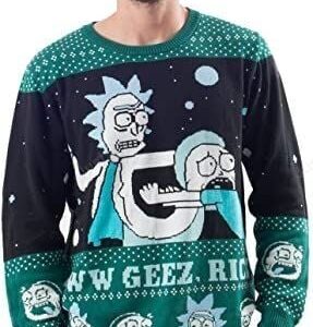 Ripple Junction Rick And Morty Alien Aww Geez Rick Ugly Sweater