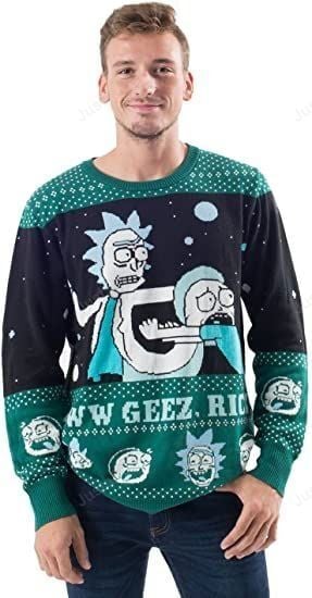 Ripple Junction Rick And Morty Alien Aww Geez Rick Ugly Sweater Ripple Junction Rick And Morty Alien Aww Geez Rick Ugly Sweater