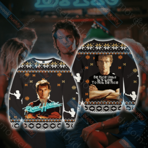 Road House Patrick Swayze Ugly Christmas Sweater