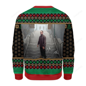 Robert Pattinson Standing In A Kitchen Ugly Christmas Sweater