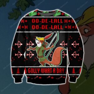 Robin Hood Golly What A Day Ugly Christmas Sweater
