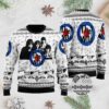 Rock Music The Who Band With Music Notes And Instruments Ugly Christmas Sweater