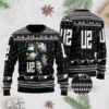 Rock Music U2 Band With Music Notes And Instruments Ugly Christmas Sweater