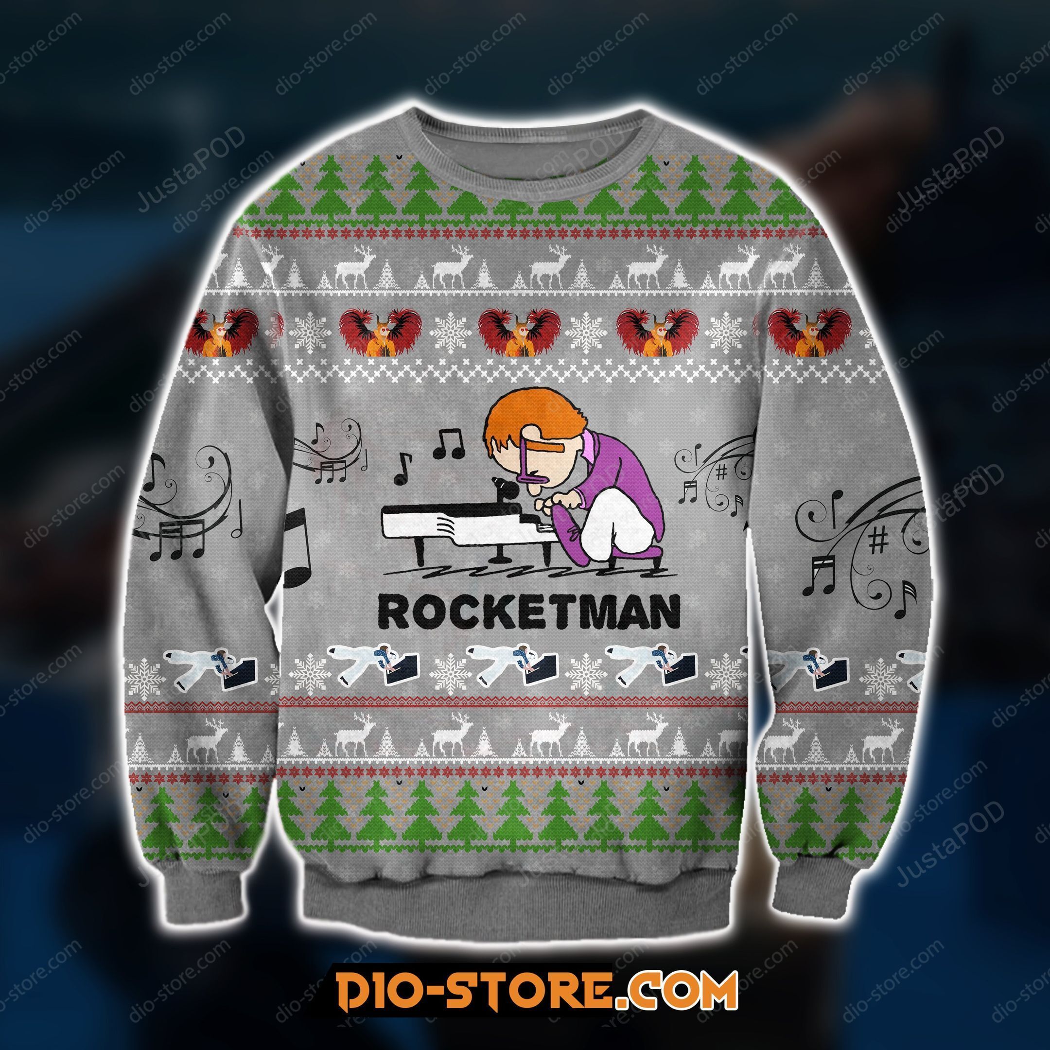 Rocket Man 3d Print Knitting Pattern Ugly Sweater Rocket Man 3d Print Knitting Pattern Ugly Sweater